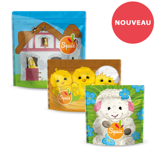 Lot de 3 sacs à goûter Squiz